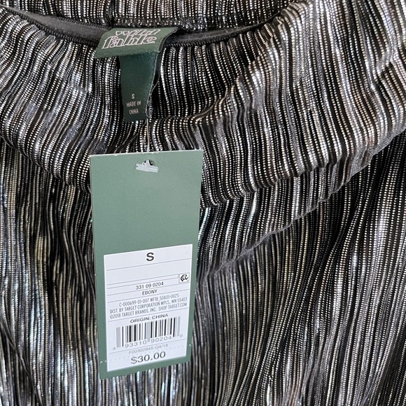 Wild Fable Silver Black Metallic Strapless Jumpsuit Size S - Picture 8 of 9